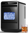 Clear Ice Cube Maker - 8 Crystal 1.2" Large Jelly Ice in 20Mins, 24H Timer, Full Bin &Water Shortage Alert, Self-Cleaning, with 10 Adjustable Ice Sizes for Home Whiskey, Cocktails, and Bourbon