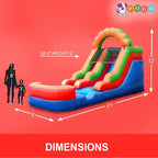 Inflatable Water Slide for Kids & Toddlers with Inflatable Pool, Backyard, Park or Commercial Use, Outdoor Water Play, Includes Blower Stakes, Splash Pool & Storage Bag, Large 21' x 9' x 12'