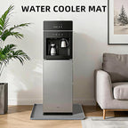Water Cooler Mat 19.7x19.7 Inch - Soft Silicone Mat with Raised Edges, Waterproof Silicone Tray to Prevent Leak & Floor Damage, Anti-Slip Pad for Mini Fridge, Humidifier, Ice Maker, Gray