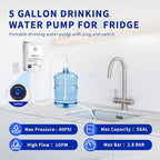 Bottled Water Dispenser Pump System for Home，2L Flow Drinking Water Pump Dispensing Single Inlet for 5 Gal，110V Electric Water Jug Bottle Pump for Coffee Ice Machines Refrigerator Faucet