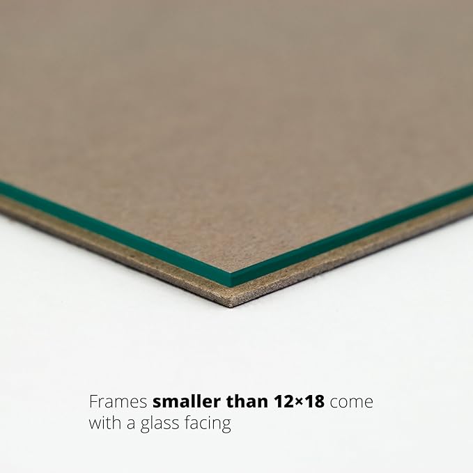 Craig Frames 17x35 Light Walnut Brown Poster Frame for Posters and Photos | Lightweight shatter resistant acrylic facing with a rigid backing board, made in the USA