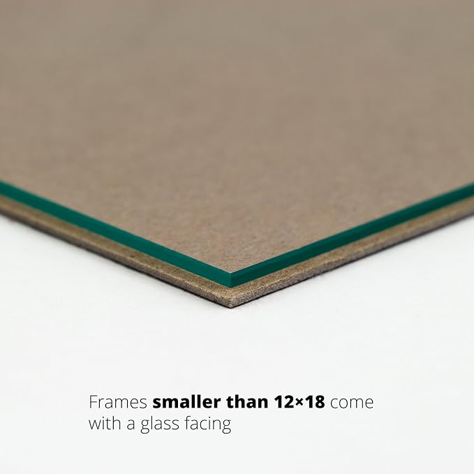 Craig Frames 17x36 Light Walnut Brown Poster Frame for Posters and Photos | Lightweight shatter resistant acrylic facing with a rigid backing board, made in the USA