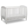 Delta Children Taylor 4-in-1 Convertible Baby Crib, Easy to Assemble, Sustainable New Zealand Wood, JPMA Certified, White