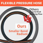 5/16" Pressure Washer Hose 75 FT×3/8 Inch 4500psi for Cold and Hot Water Max 140°F With 3/8 Inch Quick Connect Kink Resistant High Tensile Wire Braided