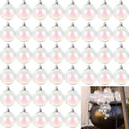 50 PCS Halloween Plastic Iridescent Ball Decoration,Clear Bubble Ball for DIY Bubbling Cauldron,Witch Cauldron Decoration,Cauldron DIY Witch Magic Pot,2 Inch