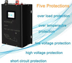 WZRELB 3500W 24V Pure Sine Wave Inverter,24 Volt DC to AC 120V 240V Split Phase Power Inverter,7KW Surge,5 AC Outlets,AC Hardwire Terminal,15ft LCD Remote Panel
