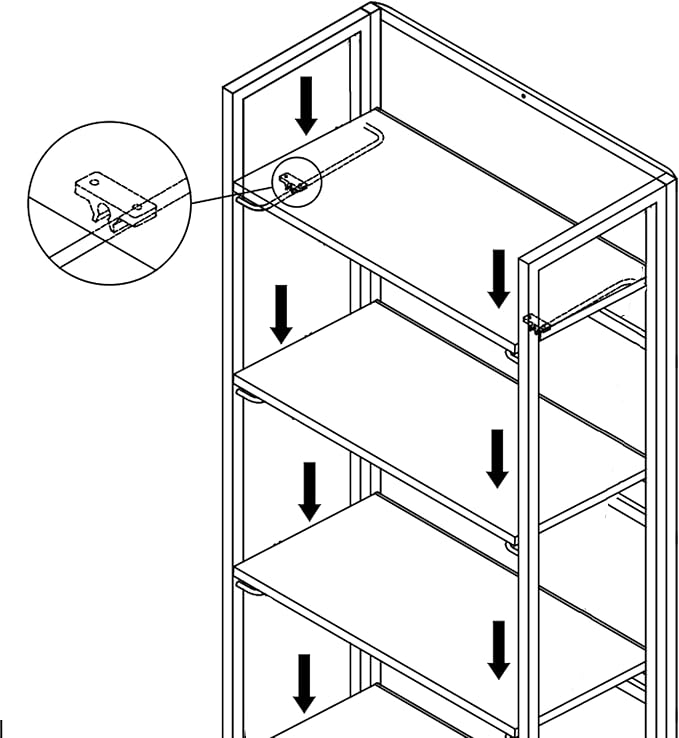 No-Assembly Folding Bookshelf Storage Shelves 4 Tiers Vintage Multifunctional Plant Flower Stand Storage Rack Shelves Bookcase for Home Office (White)