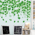 Amaonm Creative Removable Rainforest Plants Wall Decals Hanging Green Leaves and Vines Wall Stickers 3D Home Wall Corner Background Decoration Decor for Kids Girls Bedroom Nursery Offices Living Room