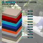 ClawsCover 12 Pack Outdoor Seat and Back Cushions Replacement Covers Fit for 6Pieces 5-Seater Wicker Rattan Patio Furniture Conversation Set Sectional Couch Chairs,Red-Include Cover Only