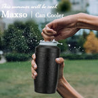 Itslife 4-in-1 Slim Can Cooler Easy to Hold Insulated Beer Can Holder Double-walled Stainless Steel for All 12 Oz Cans Gift Fathers Day Gifts for Dad (Black Leopard)