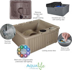 Aqualife Current Outdoor Hot Tub, Free Extras, Fits 4-Adults, Plug and Play Spa, Free Cover Included, Made in USA