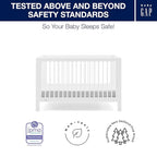 Delta Children babyGap Charlie 6-in-1 Convertible Crib + Brannan Bear Bookcase with Bins + Brannan Bear Wall Shelf with 4 Hooks, Bianca White (Bundle)