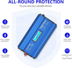 2000Watt Pure Sine Wave Power Inverter 12V DC to 110V 120V AC ETL UL458 Compatible with Lithium Battery Starlink for Off-Grid Solar RV Home Truck with 2.4A USB Ports & 1AC Terminal Block by VOLTWORKS