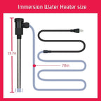 240V 3500W Immersion Water Heater for Hot Tub & Pool – Portable Electric Submersible Heater with Temp Control, Auto Shut-Off and WiFi Timer for Inflatable pool, Above Ground Pool and Bathtub