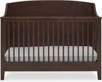 Delta Children Campbell 6-in-1 Convertible Crib - Greenguard Gold Certified, Walnut Espresso