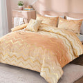 Ombre Beige Comforter Set Twin Size Girls Bedding Soft Microfiber Comforter for Kids Teen Women,3 Pieces (1 Comforter,1 Pillowcase,1 Decorative Pillow Sham)