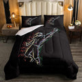Erosebridal Boys Football Bedding Set King Size American Rugby Comforter Set for Kids Teen Men Bedroom Dorm Decor Sketch Football Athlete Comforter Ball Sports Quilt Duvet Insert 2 Pillow Cases Black