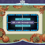 Buffalo Blizzard Economy 18 ft x 40 ft Rectangular Winter Pool Cover | Black/Blue | Closing Inground Swimming Pools | Easy to Install | Heavy Duty, Cold & UV Resistant | Shields from Seasonal Debris
