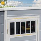 DWVO 5x3FT Outdoor Storage Shed with Fence-Style and Side Windows, Floor, Lockable Doors, Plastic Storage Shed for Backyard and Garden, Gray