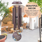 Personalized Sympathy Wind Chimes, Sympathy Gifts for Loss of Mom, Windchimes in Memory of a Loved One, Commemorative Sympathy Bereavement Gifts for Condolences/Funeral (36 inch)