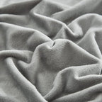 Wellboo Grey Velvet Comforter Sets Queen Size Women Men Solid Gray Fluffy Bedding Comforters Modern Dark Grey Plush Aesthetic Quilts Plain Gray Shaggy Dorm Blankets Minimalist Flannel Thick Sherpa Bed