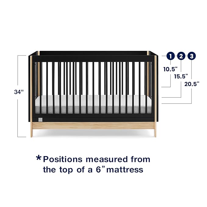 GAP babyGap Tate 4-in-1 Convertible Crib - Greenguard Gold Certified, Navy/Natural