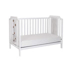 Suite Bebe Celeste 3 in 1 Convertible Island Crib, Wood and Acrylic, White