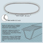 1/2 x 99'' Mower V-Belt Replace for MTD 754-0440 954-0440 754-018 Toro 94-4291, Snapper 7014225 7014225YP Riding Mower 46-inch Deck Kevlar Belt (754-0440)