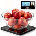 Atogou Wireless Kitchen Scale, 22lb/10kg Food Scale with Detachable Display & Larger Platform, 0.01oz/1g, 9 Units, Counting Function, Stainless Steel, for Cooking, Baking, Shipping, Black