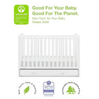 Delta Children babyGap Graham 4-in-1 Convertible Crib with Storage Drawer + Brannan Bear Bookcase with Bins + Brannan Bear Wall Shelf with 4 Hooks, Bianca White (Bundle)
