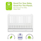 babyGap by Delta Children Graham 4-in-1 Convertible Crib with Storage Drawer TrueSleep Crib and Toddler Mattress (Bundle), Bianca White