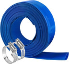 Eastrans 4 IN x 25 FT Pool Backwash Hose, Heavy Duty Flat Discharge Hose, Weather and Burst Resistant, Best Pool Hoses for Inground Pools, Pool Filter Hose & Pool Drain Hose