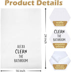 Funny Hand Towels for Bathroom 16x24 Inch, Funny Bathroom Decor, Clean The Bath Room Decorative Hand Towels for Bath Room Washroom