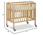3-in-1 Folding Portable Crib, Natural, Large