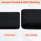 Homaxy 100% Cotton Waffle Weave Kitchen Dish Towels 24-Pack, Black | 13 x 28 Inches, Ultra Soft Absorbent Dish Towels, Quick Drying Cleaning Towels