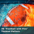 Andency 3D Football Comforter Queen(90x90 Inch), 3 Pieces(1 Football Comforter, 2 Pillowcases) Sport Microfiber Comforter Set Bedding Set for Boys Kids Teens