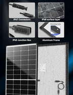660 Watt Solar Panel,25.4% High Efficiency Perovskite Solar Cells,10BB Hidden Busbar Technology,12v/24v Solar Panels for Off-Grid Systems, RV, Boat, Cabin, Backup Power