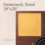 Urban Villa Cloth Napkins Cotton 20x20 (Set of 12) Mustard