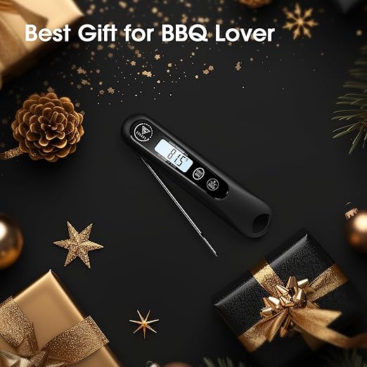 DOQAUS Digital Meat Thermometer, Instant Read Food Thermometer for Cooking, Kitchen Probe with Backlit, Cooking Temperature Probe for Turkey, Grill, BBQ, Baking, Bread, Sourdough