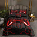 6 Pieces Gaming Bedding Set for Boys Gamer Comforter Set Queen Size,Game Controller Comforter for Boys Kids Adult 3D Gamepad Microfiber Bedding 6 Pieces Bed in A Bag Sets H50023,Queen