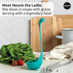 OTOTO Prep Pals Bundle of Red the Crab, Nessie, Crabby - Cute Kitchen Accessories, Kitchen Gadgets, Spoon Rest for Stove Top, Soup Ladle, Pasta Strainer, Funny Unique Gifts, Cooking Gifts