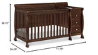 DaVinci Kalani 4-in-1 Convertible Crib and Changer Combo in Espresso