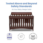 Delta Children Bentley S Series 4-in-1 Crib, Chocolate + Serta Perfect Slumber Dual Sided Recycled Fiber Core Crib and Toddler Mattress (Bundle)