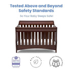 Delta Children Bentley S Series 4-in-1 Convertible Baby Crib, Chocolate
