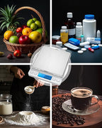 Digital Food Scale 500g/0.01g Gram Scale, Upgraded Mini Pocket Scale with 6 Units, 2 Trays, Auto Off, Tare, PCS for Food, Jewelry, Coin, Coffee (2 AAA Batteries Included)
