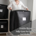3 Pack Extra Large 91L Heavy Duty Moving Bags – Waterproof Foldable Storage Totes with Reinforced Handles for Clothes, Blankets, Bedding, Pillows, Toys & Christmas Decorations