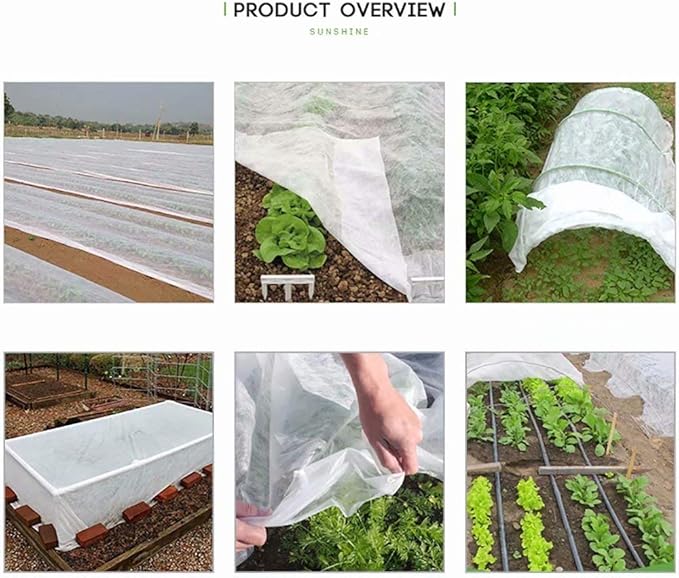 Agfabric Plant Cover for Freeze Protection 0.55oz 7'x10' Floating Row Cover for Winter Cold Weather Protection Season Extension,White
