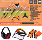 52cc 2-Cycle Gas Multi-Trimmer | 10-in-1 String Trimmer w/Rotatable 40” Pole Saw, Weed Eater Weed Wacker, Brush Cutter & Hedge Trimmer Gas for Lawn, Yard, Garden Care, All-in-one Garden Tool