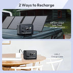 Solar Power Station with Foldable Solar Panel 40W, 110V AC Outlet Camping Portable Solar Generator with Panel, 100W Power Bank USB C Fast Charging Battery Pack for Laptop Smart Device Outdoor Backup