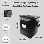 3 Pack Extra Large 91L Heavy Duty Moving Bags – Waterproof Foldable Storage Totes with Reinforced Handles for Clothes, Blankets, Bedding, Pillows, Toys & Christmas Decorations
